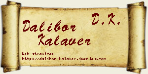 Dalibor Kalaver vizit kartica